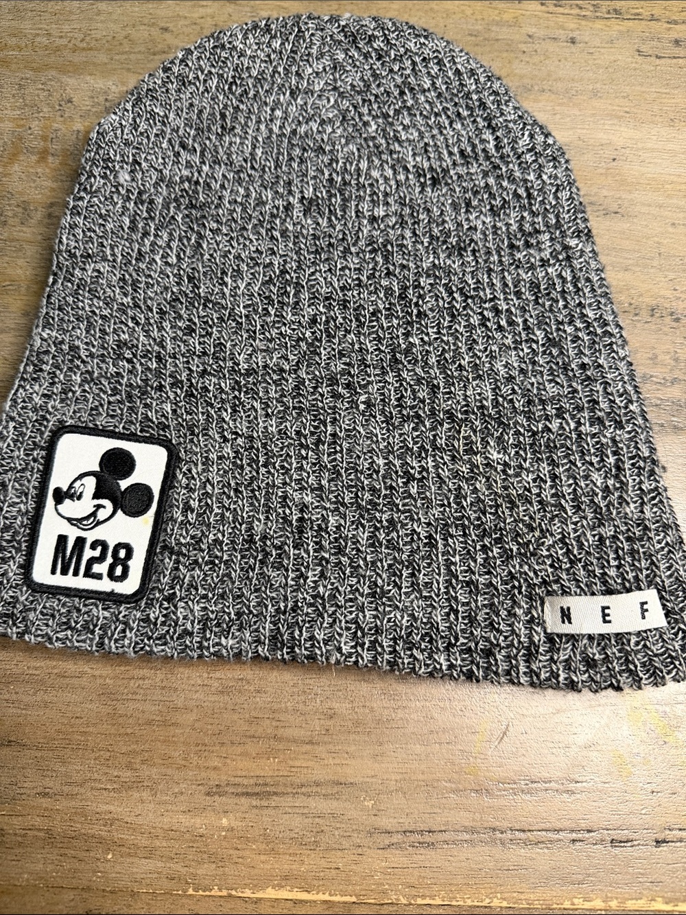 Neff Gray Ribbed Knit Disney Collection M28